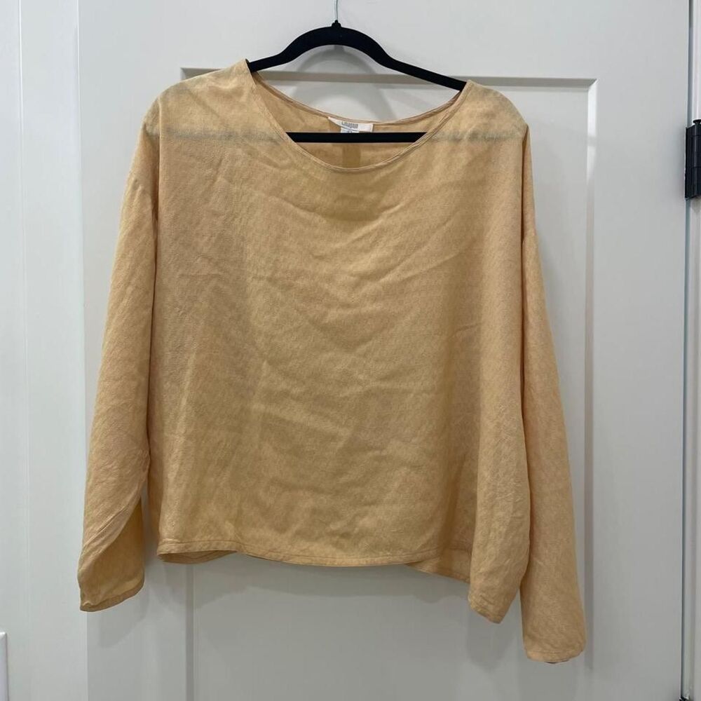 I-magnin Women's Yellow and Orange Blouse